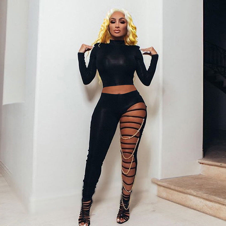 Chain Reaction Cutout Pants