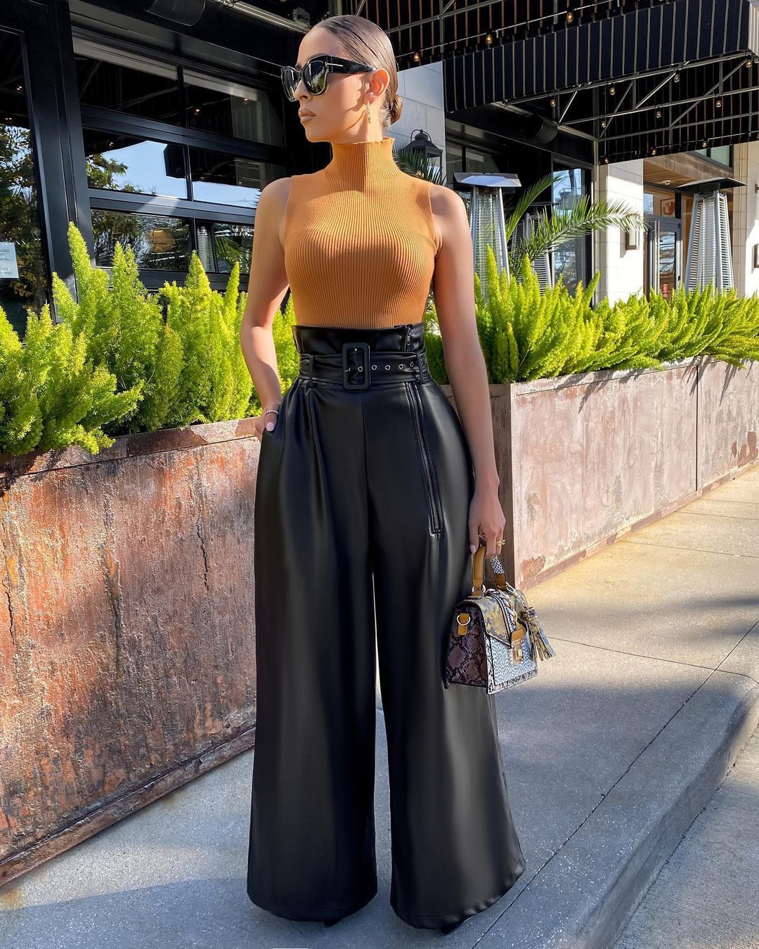 Power Moves PU Leather Wide-Leg Pants ✨