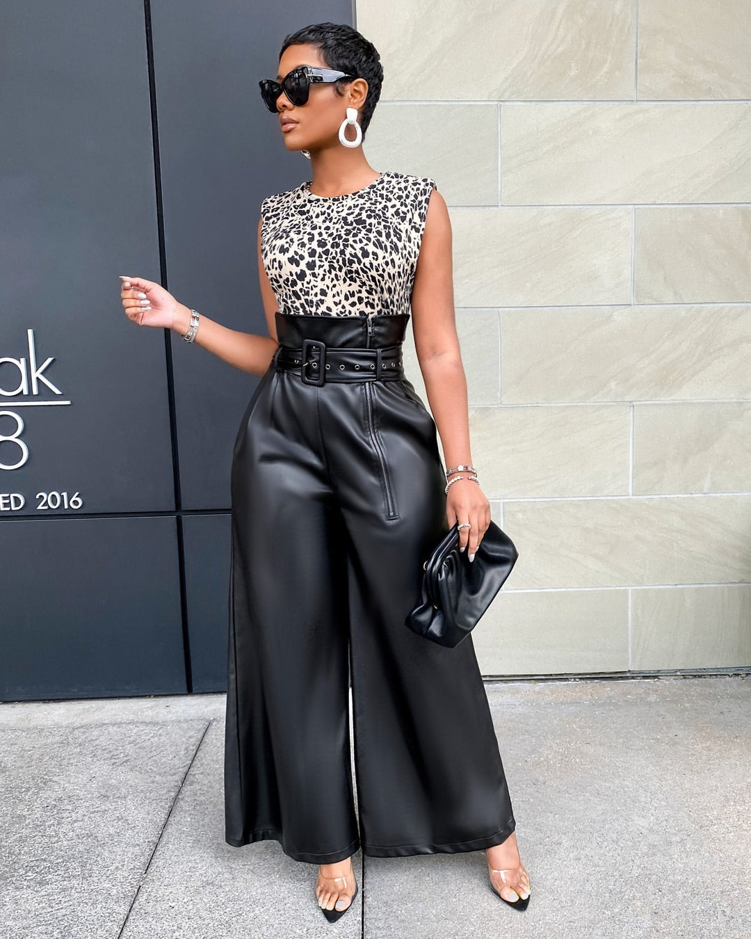 Power Moves PU Leather Wide-Leg Pants ✨