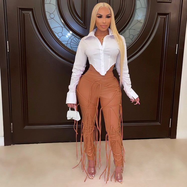 Rope Me In PU Leather Pants ✨