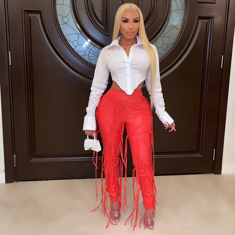 Rope Me In PU Leather Pants ✨