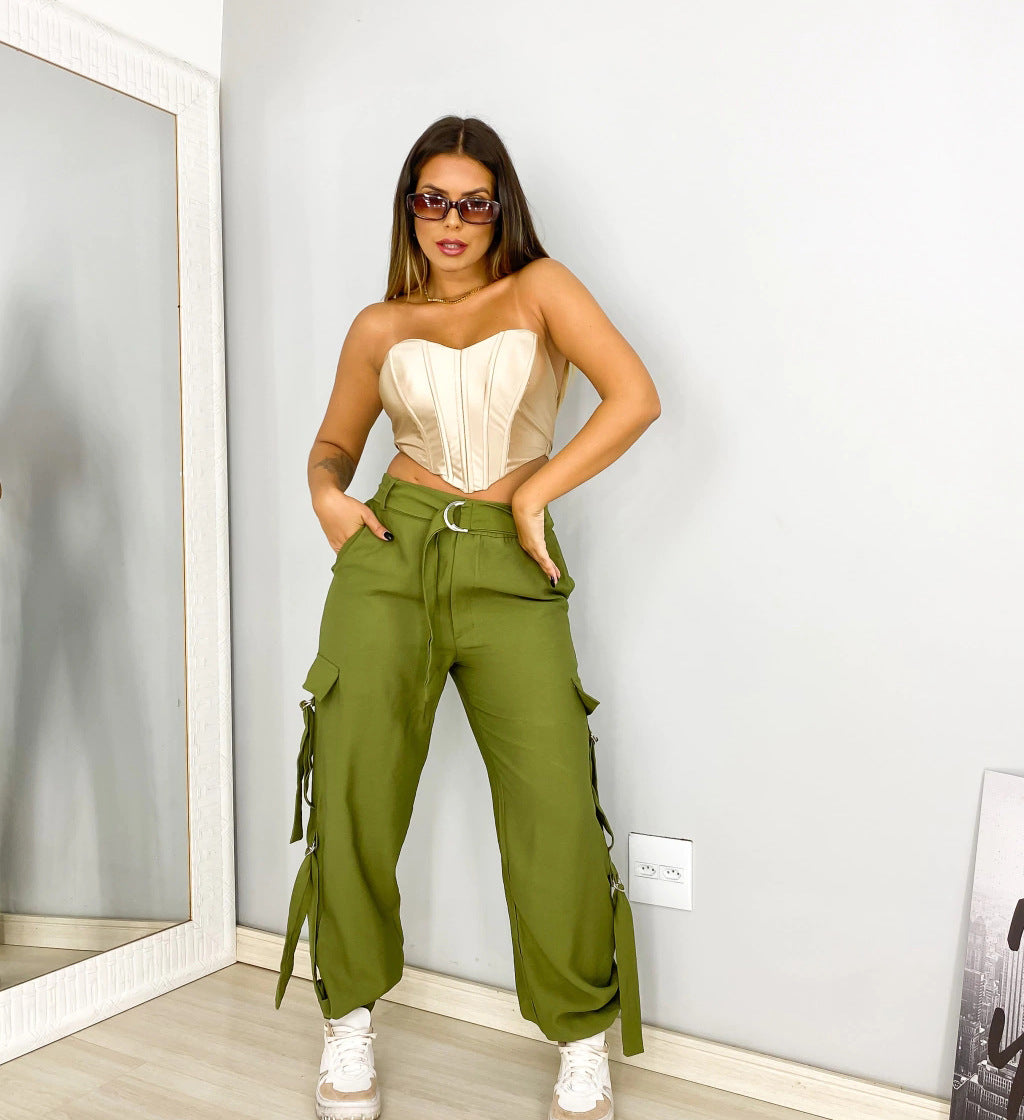 Street Code Bandage Cargo Pants ✨