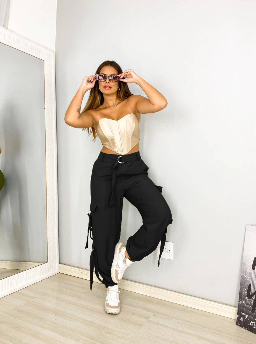 Street Code Bandage Cargo Pants ✨