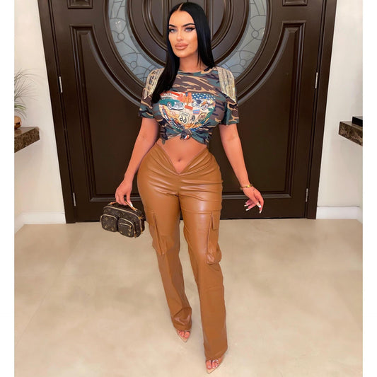 Snatched Low-Rise PU Leather Pants ✨