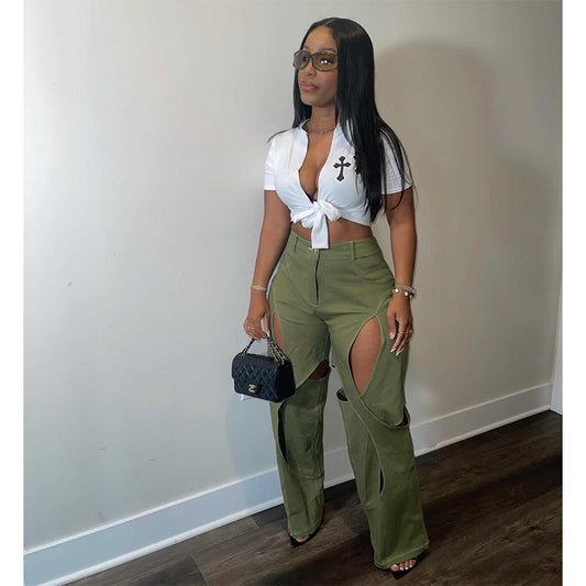 Pretti Cut-Out Confidence Cargo Pants