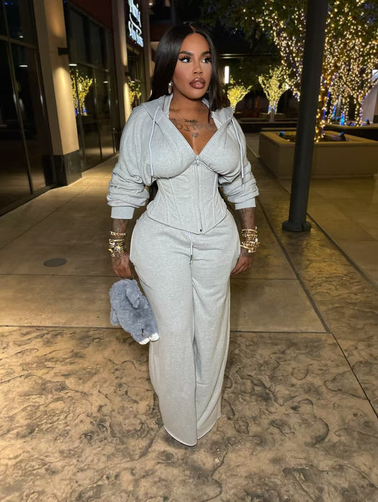 Luxe Cozy Drawstring Lounge Set